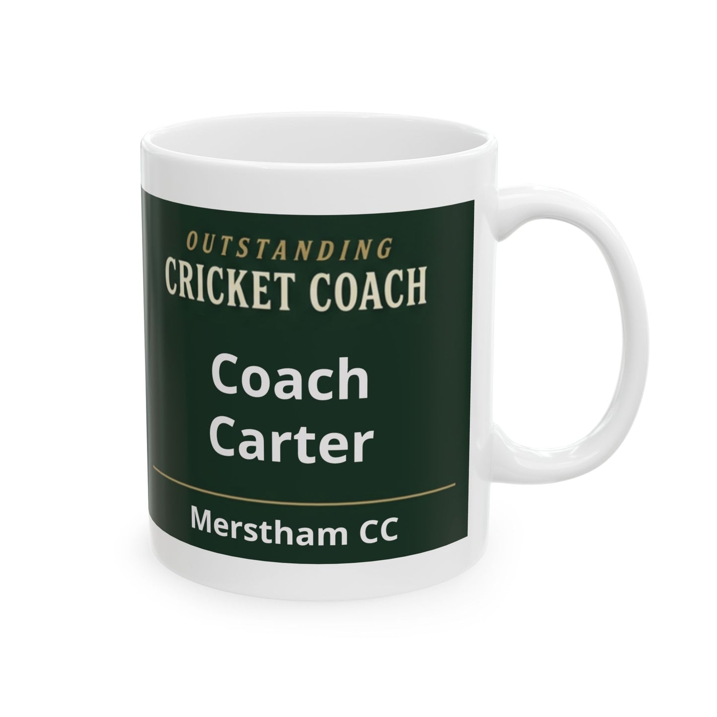 Personalised Cricket Coach Ceramic Mug | Cricket Coach Gift | Odyssey Camp & Co.