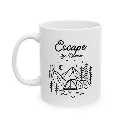 Escape the Drama Coffee Mug | cricket fan gift mug | Odyssey Camp & Co.