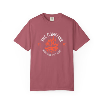 The Campfire T-Shirt | Where Your Story Begins Graphic Tee | outdoor lifestyle t-shirt | camping gift | Odyssey Camp & Co.