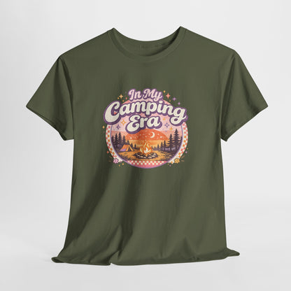 Camping T-Shirt | In My Camping Era Retro Sunset Tee | Odyssey Camp & Co.