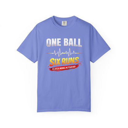 One Ball Six Runs T-Shirt | Clutch Mode Cricket Tee | Odyssey Camp & Co.