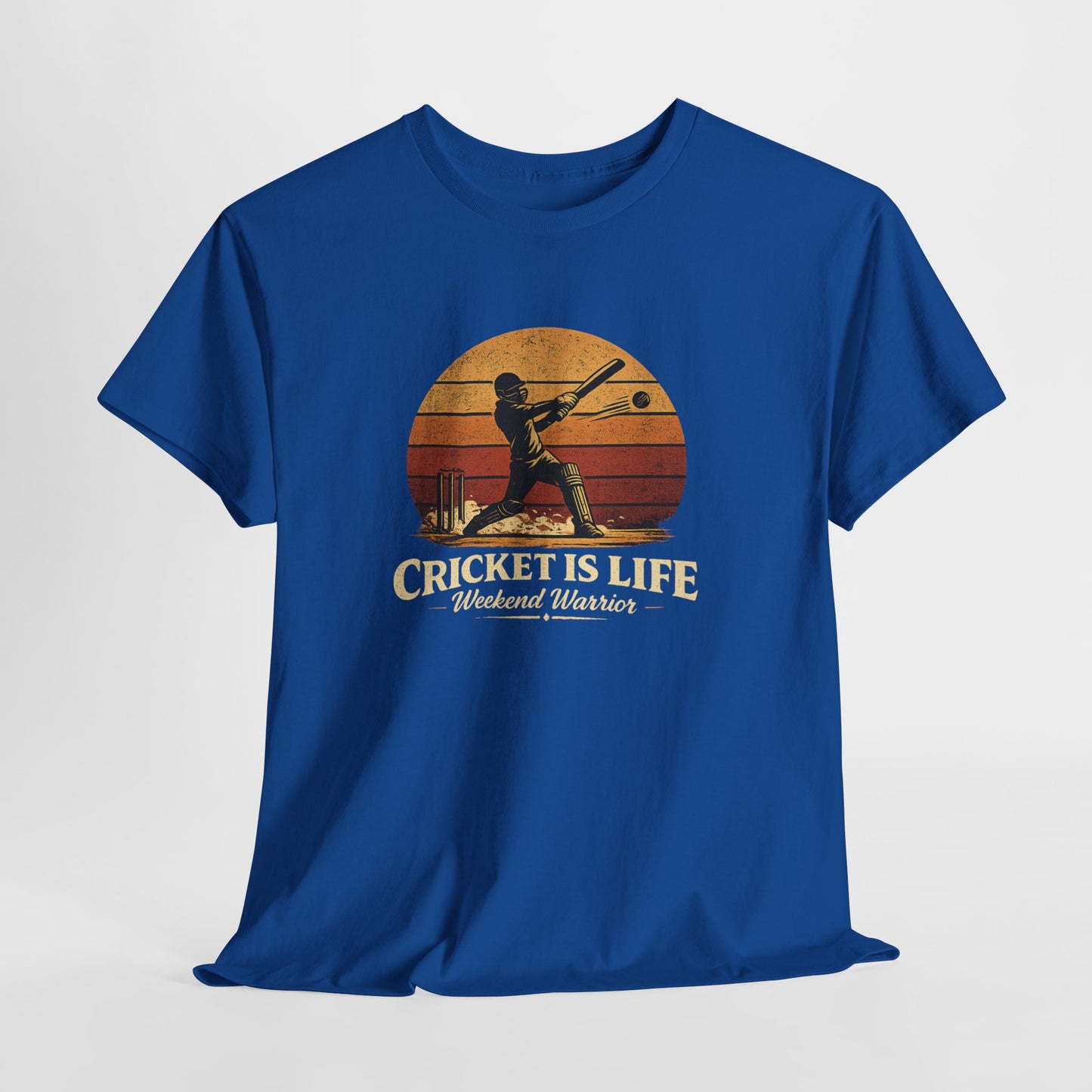 Cricket Is Life – Weekend Warrior | Retro Cricket T-Shirt