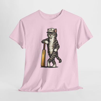 Cat Cricket Tee | Vintage Cricket Cat Shirt