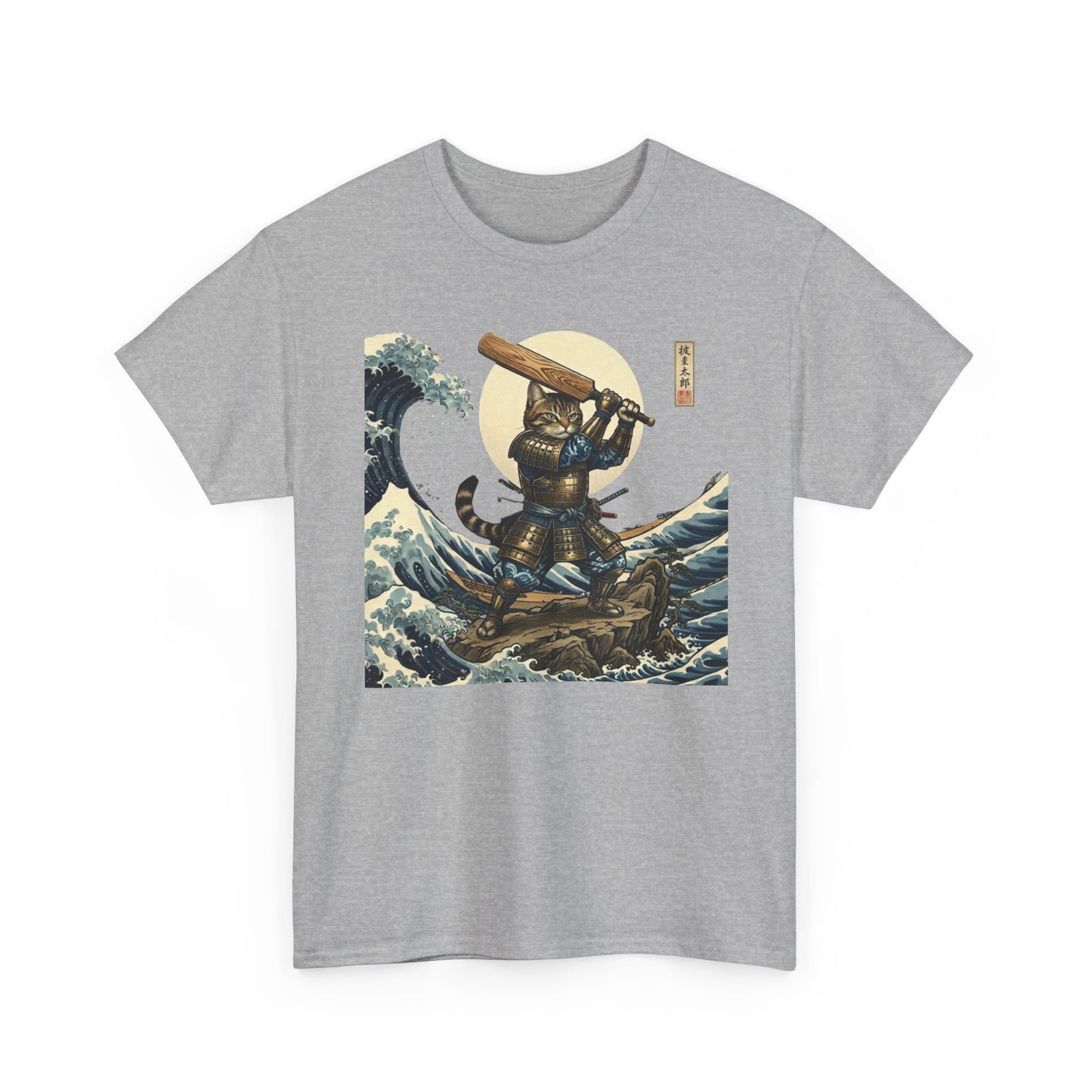 Samurai Cricket Cat Wave T-Shirt