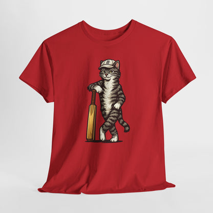 Cat Cricket Tee | Vintage Cricket Cat Shirt