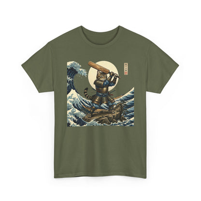 Samurai Cricket Cat Wave T-Shirt