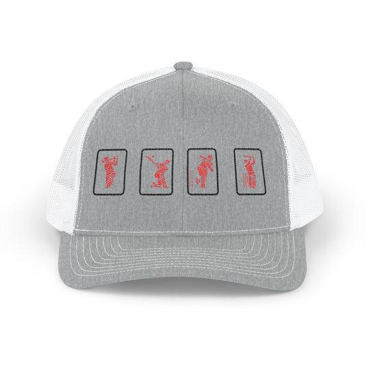 Success Formula  — Embroidered Red Cricket player Panels Snapback