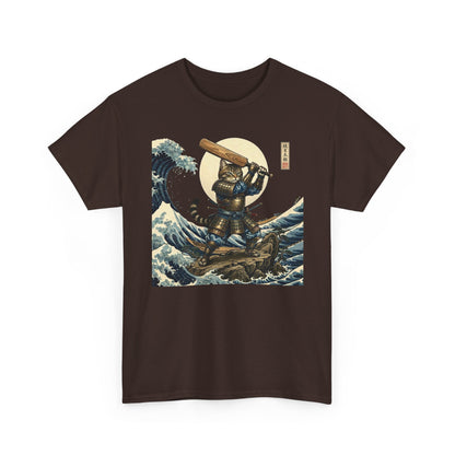 Samurai Cricket Cat Wave T-Shirt
