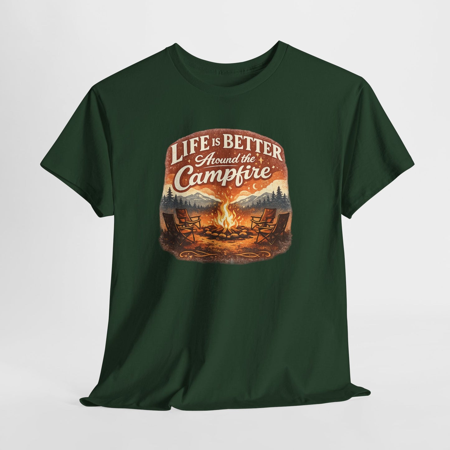 Life Is Better Around the Campfire Vintage Outdoor Tee | Odyssey Camp & Co.