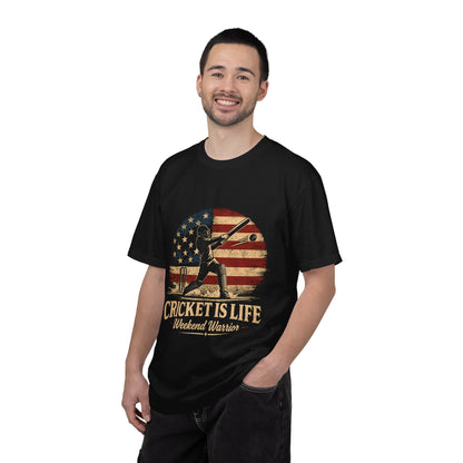 Cricket Is Life T-Shirt | Vintage American Flag Weekend Warrior Tee | lifestyle | Odyssey Camp & Co.
