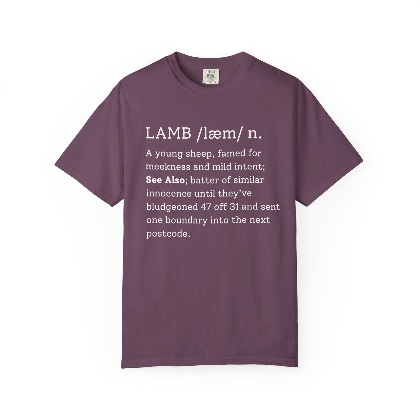 LAMB Cricket Dictionary T-Shirt | Odyssey Camp & Co.