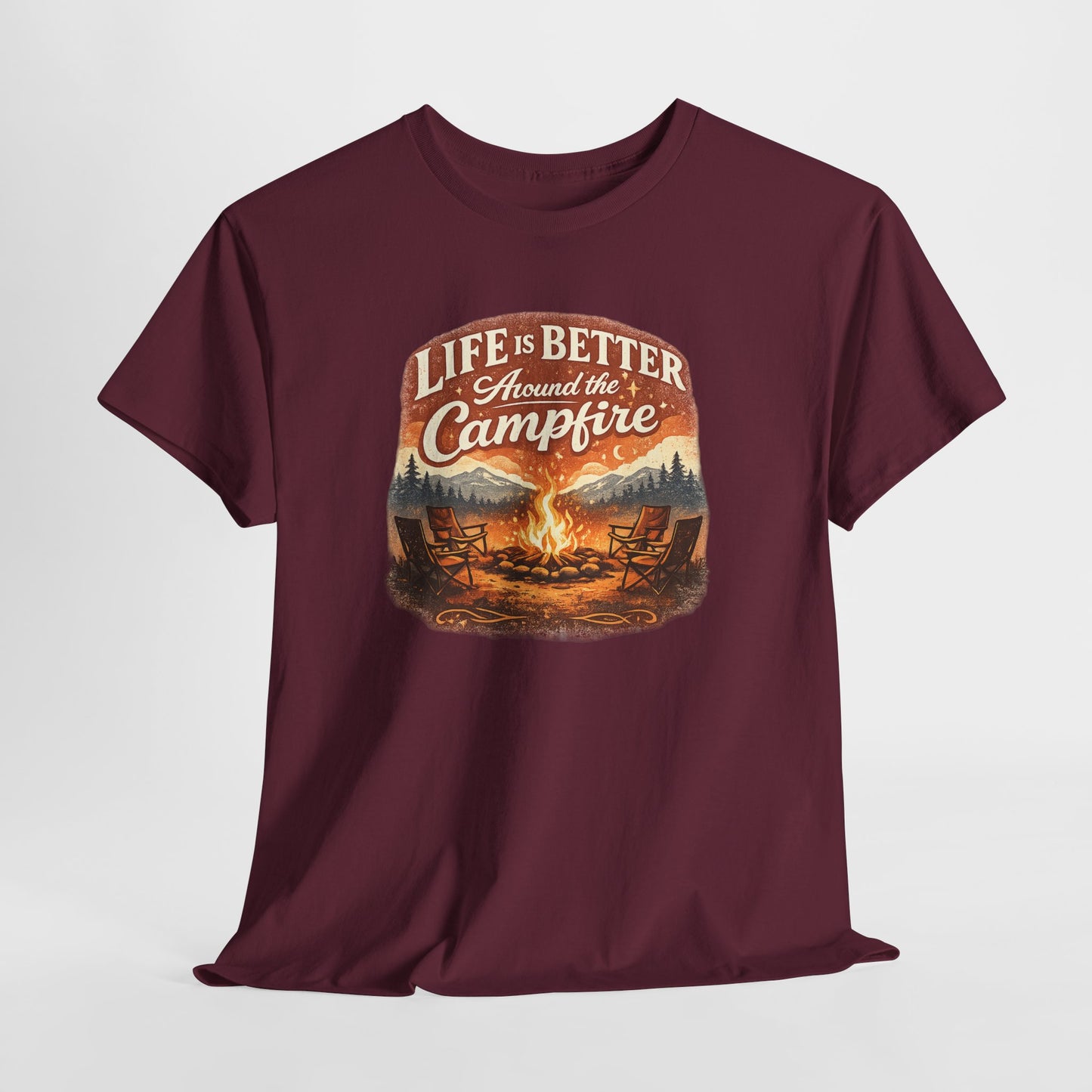 Life Is Better Around the Campfire Vintage Outdoor Tee | Odyssey Camp & Co.