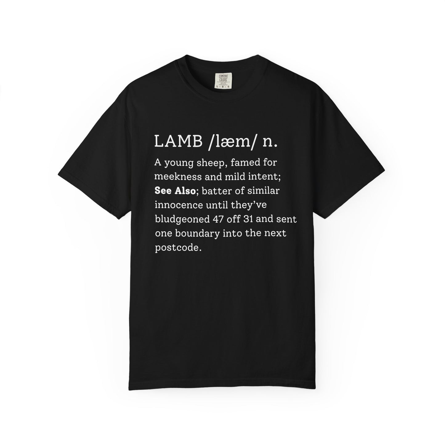 LAMB Cricket Dictionary T-Shirt | Odyssey Camp & Co.