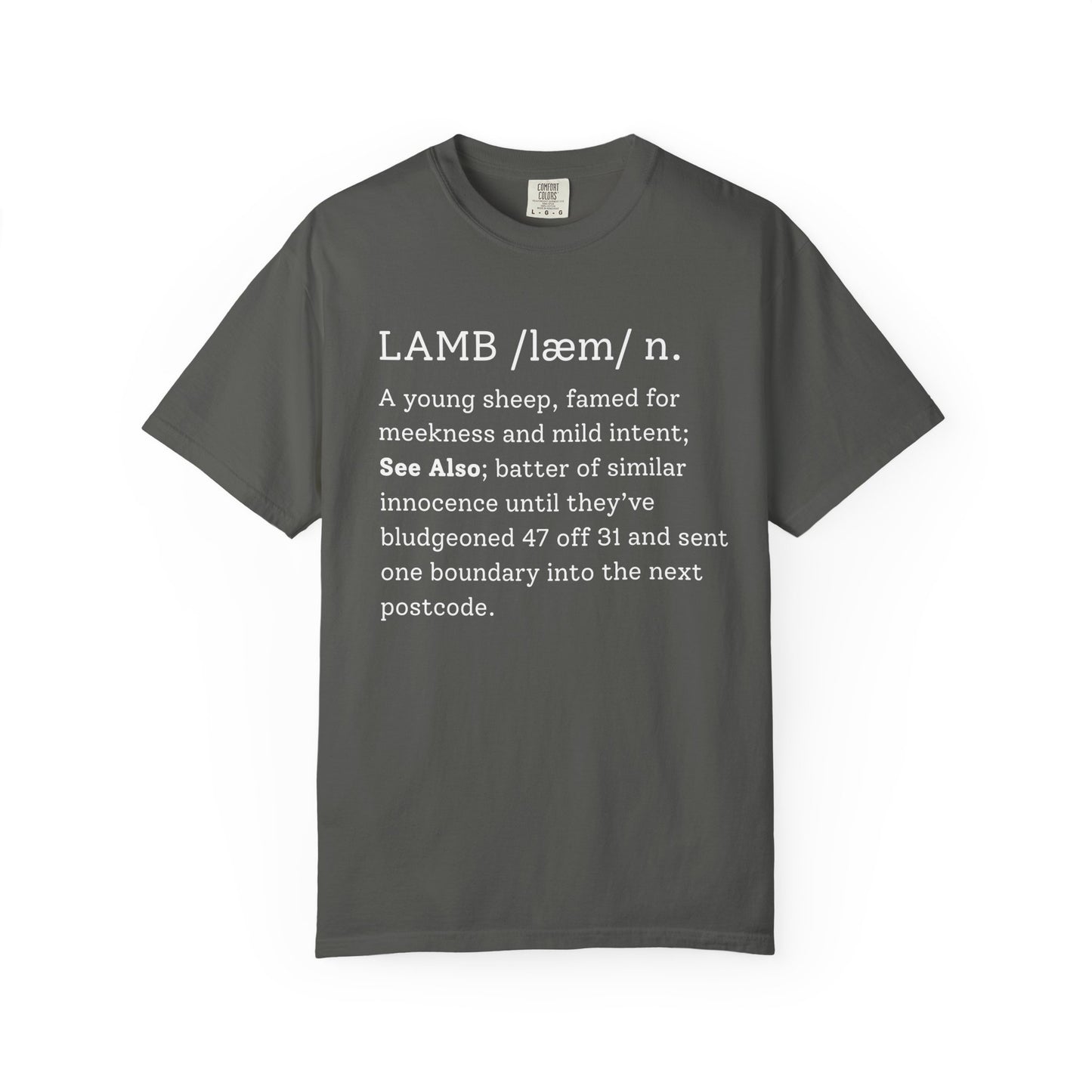 LAMB Cricket Dictionary T-Shirt | Odyssey Camp & Co.