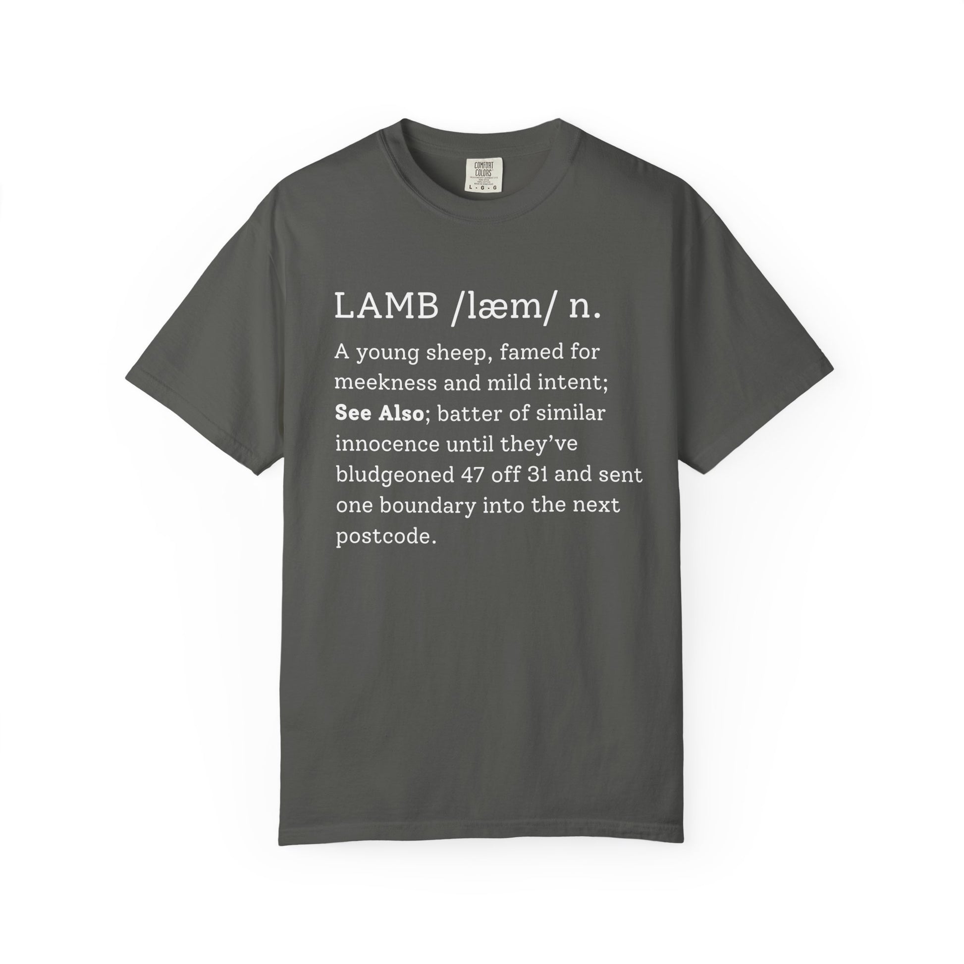 LAMB Cricket Dictionary T-Shirt | Odyssey Camp & Co.