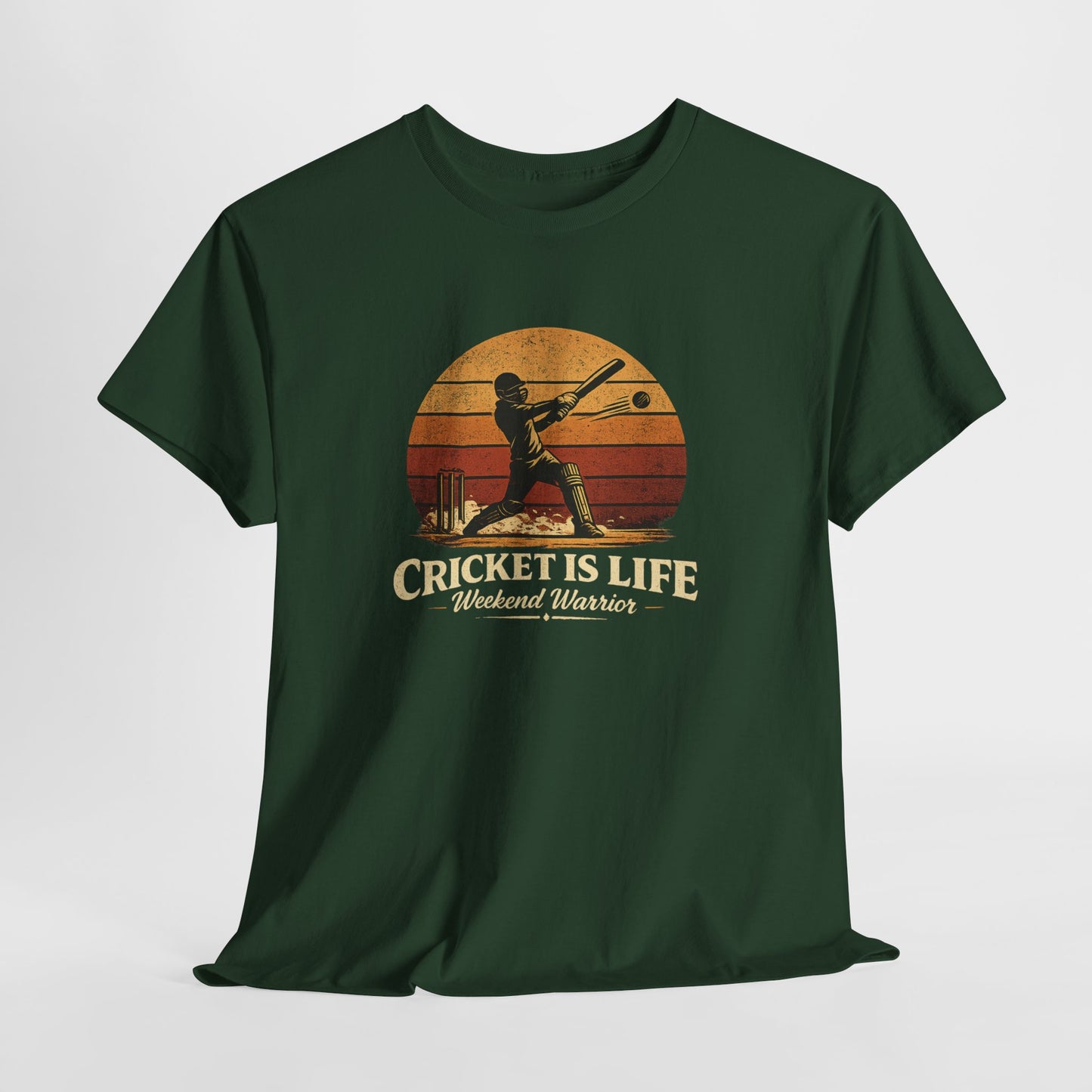 Cricket Is Life – Weekend Warrior | Retro Cricket T-Shirt