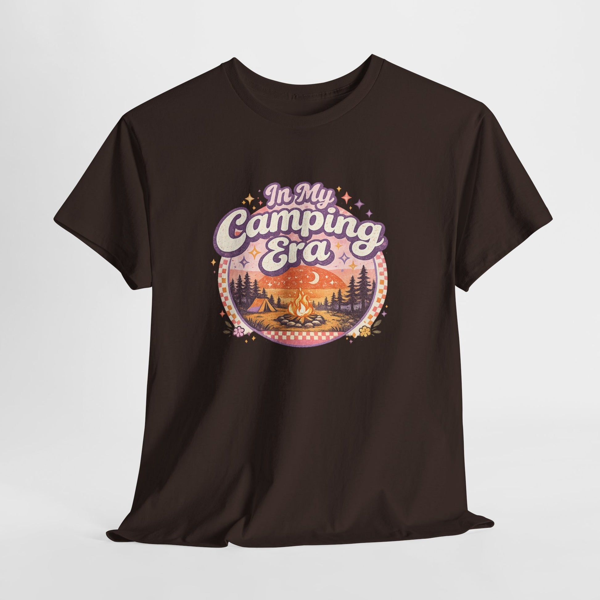 Camping T-Shirt | In My Camping Era Retro Sunset Tee | outdoor lifestyle t-shirt | camping gift | Odyssey Camp & Co.