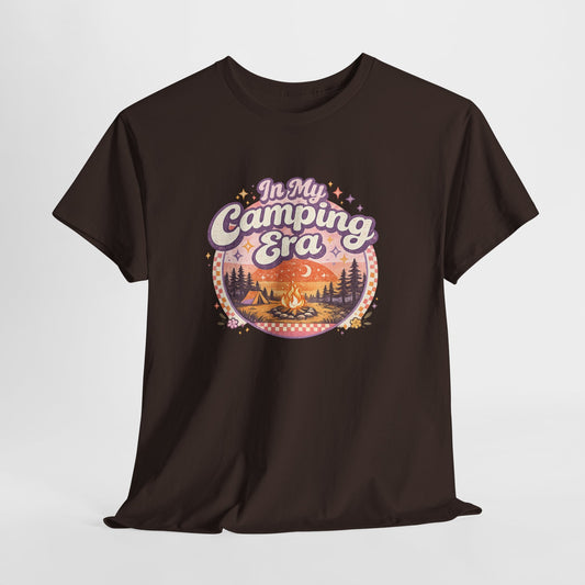Camping T-Shirt | In My Camping Era Retro Sunset Tee | outdoor lifestyle t-shirt | camping gift | Odyssey Camp & Co.