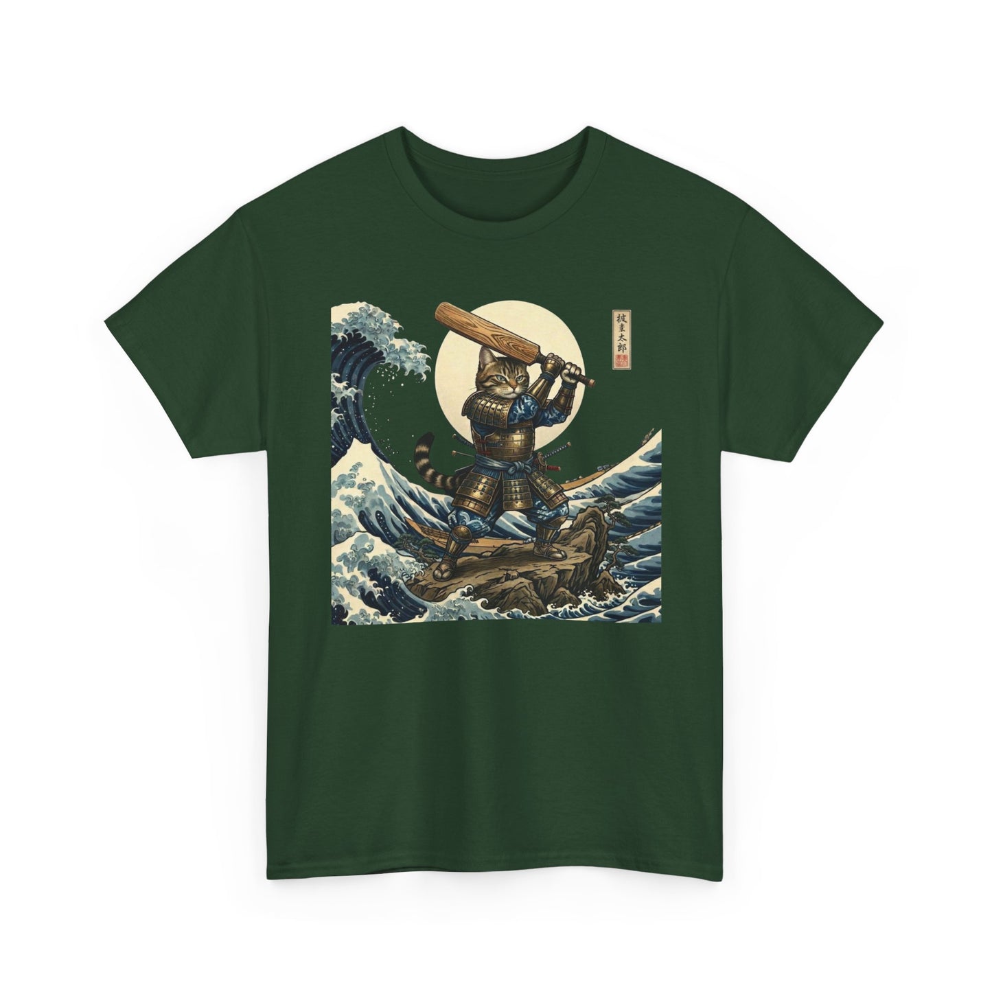 Samurai Cricket Cat Wave T-Shirt