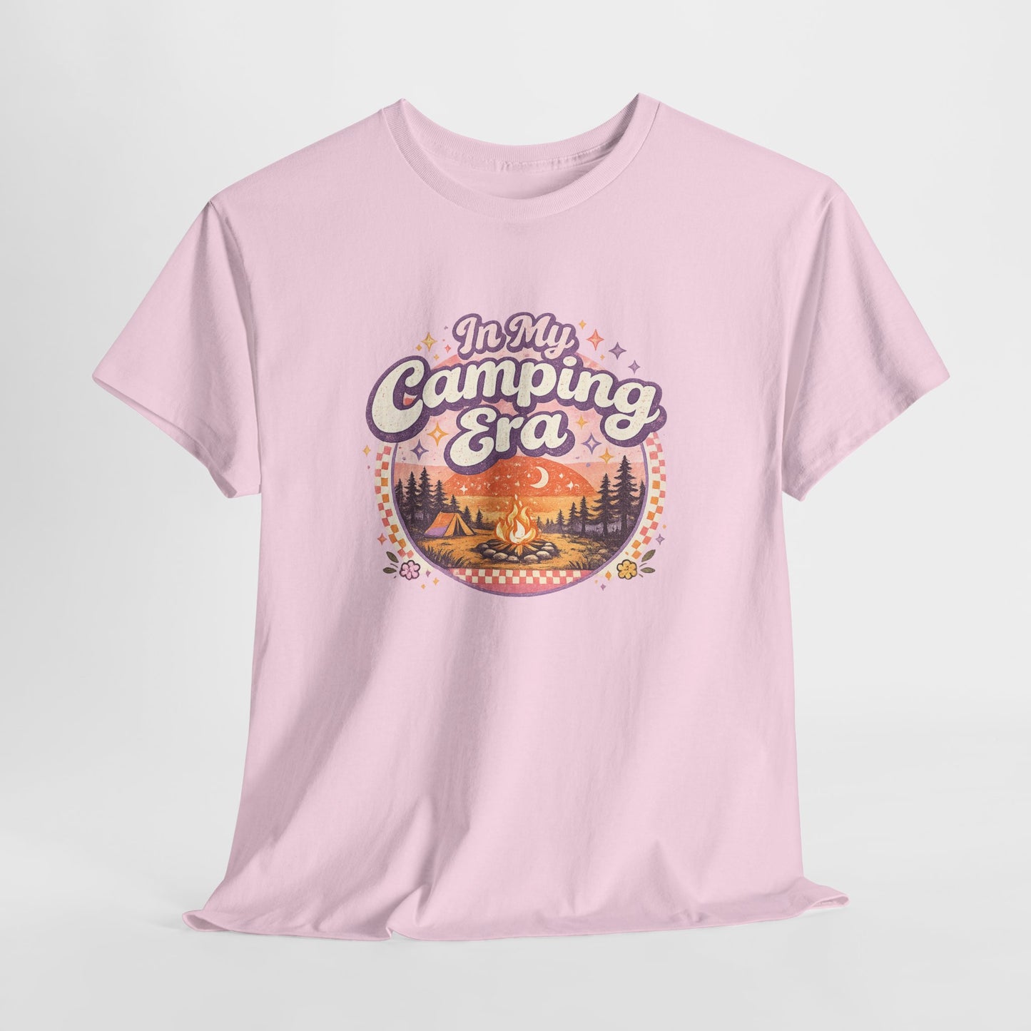 Camping T-Shirt | In My Camping Era Retro Sunset Tee | Odyssey Camp & Co.