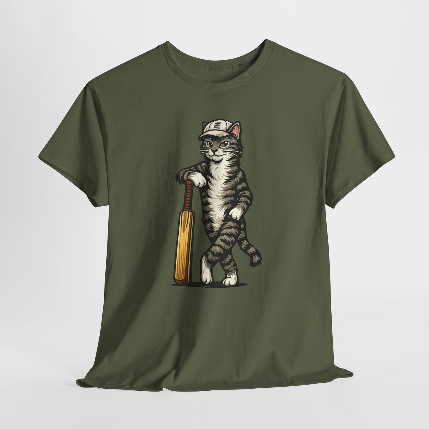 Cat Cricket Tee | Vintage Cricket Cat Shirt