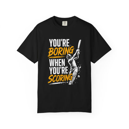 Cricket Batter T-Shirt, relaxed unisex fit | funny cricket gift tee | Odyssey Camp & Co.