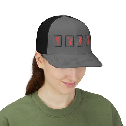 Success Formula Embroidered Red Cricket Panels Snapback | Odyssey Camp & Co.