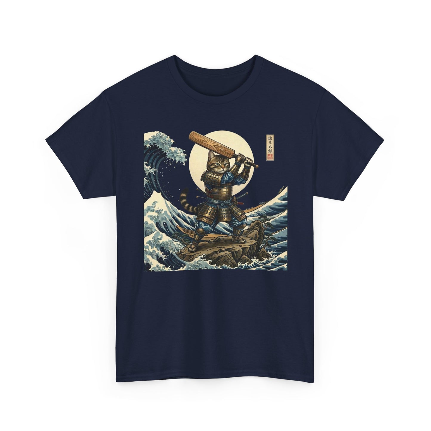 Samurai Cricket Cat Wave T-Shirt