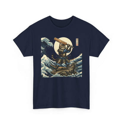 Samurai Cricket Cat Wave T-Shirt