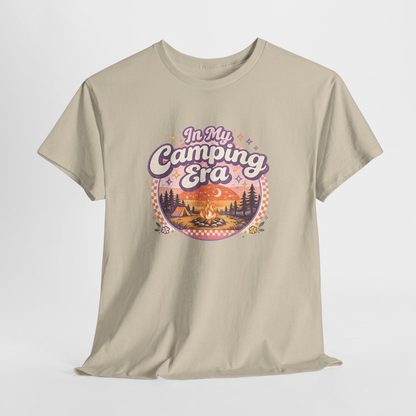 Camping T-Shirt | In My Camping Era Retro Sunset Tee | Odyssey Camp & Co.