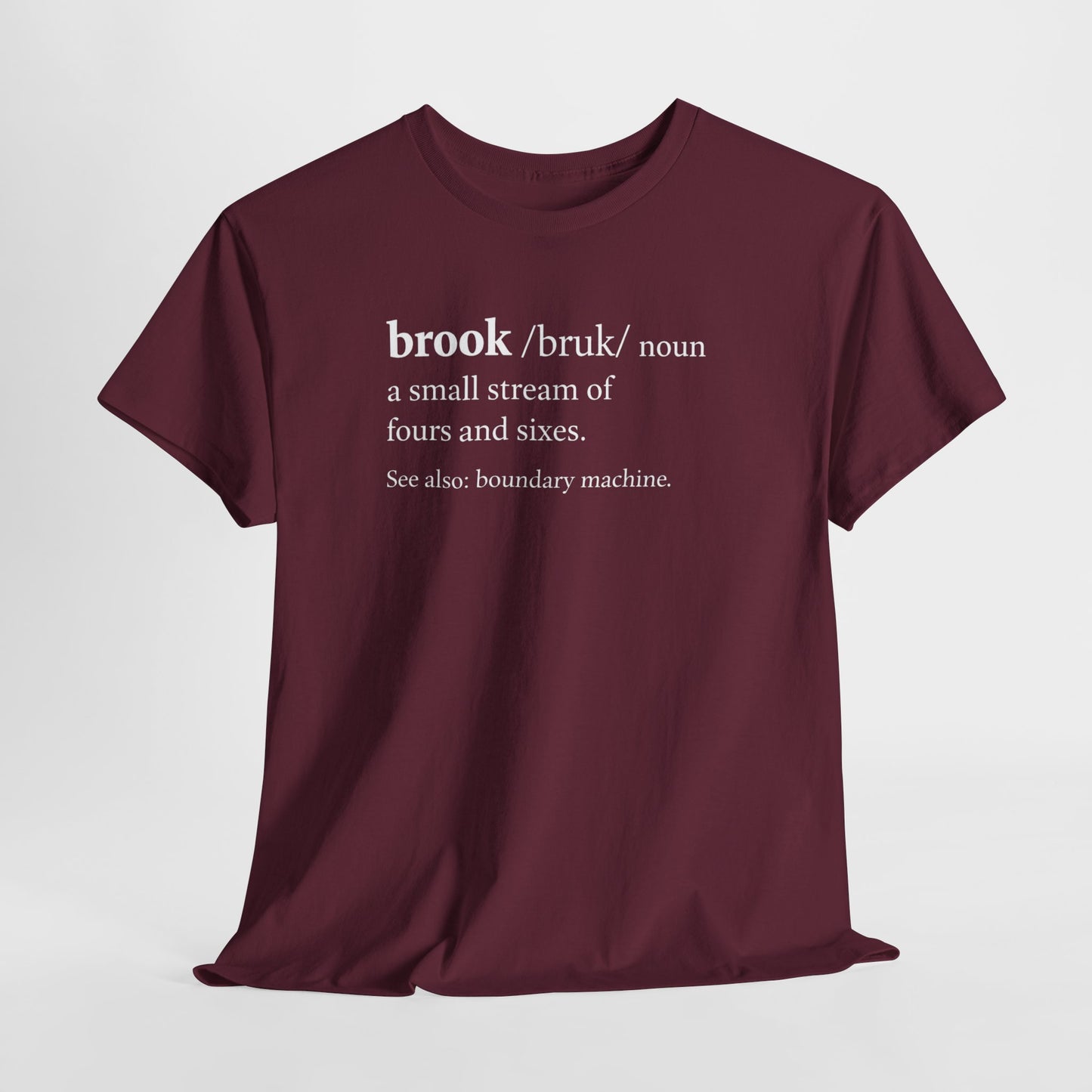 Brook Boundary Machine Dictionary T-Shirt maroon