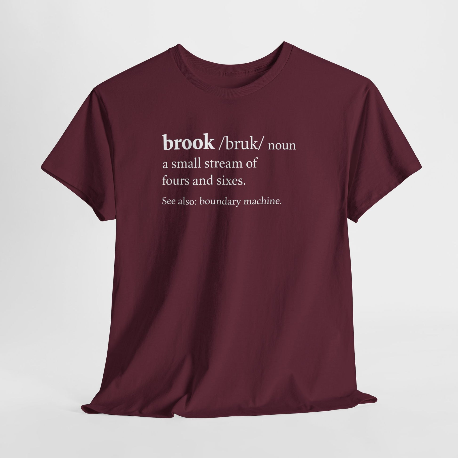Brook Boundary Machine Dictionary T-Shirt maroon