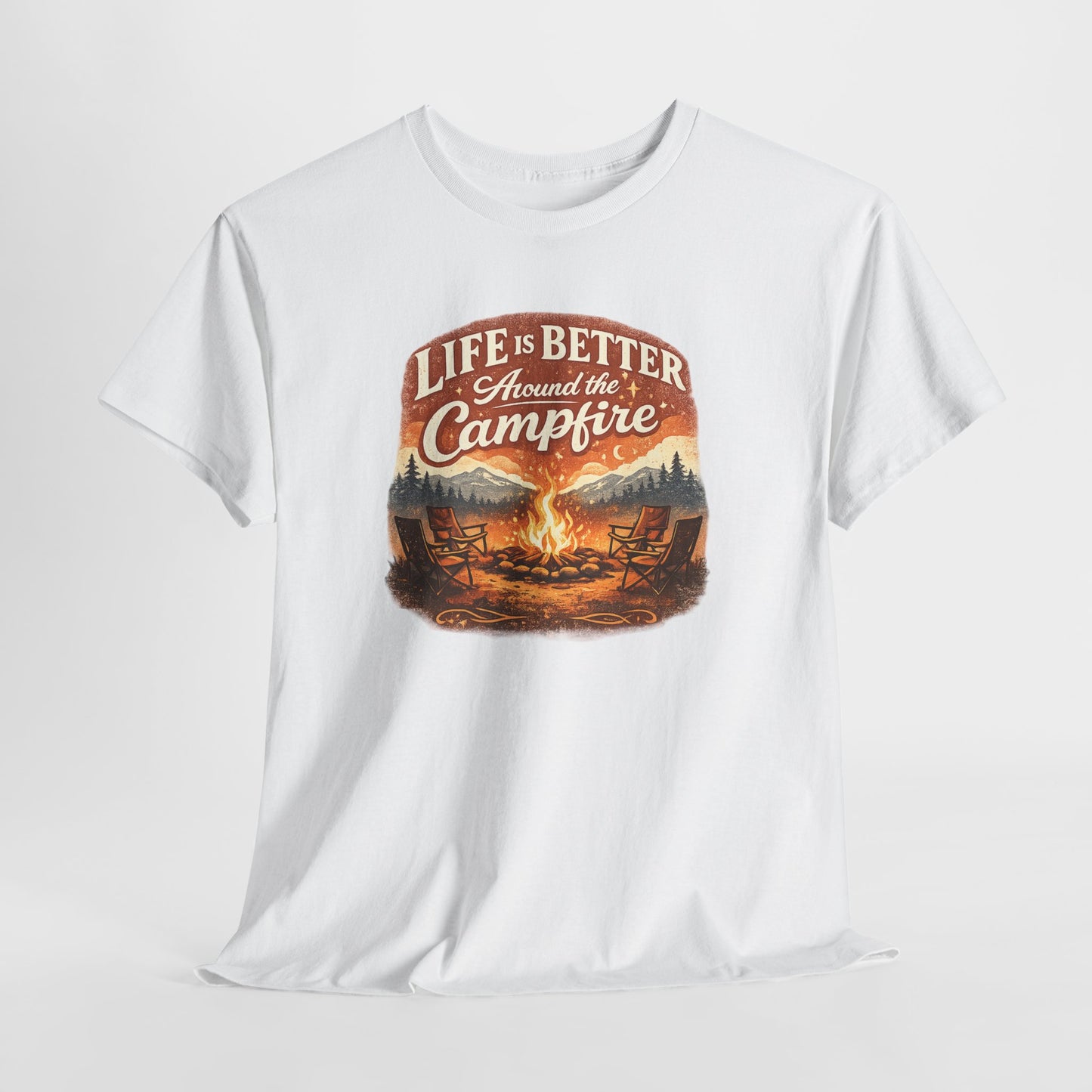 Life Is Better Around the Campfire Vintage Outdoor Tee | Odyssey Camp & Co.