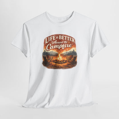 Life Is Better Around the Campfire Vintage Outdoor Tee | Odyssey Camp & Co.