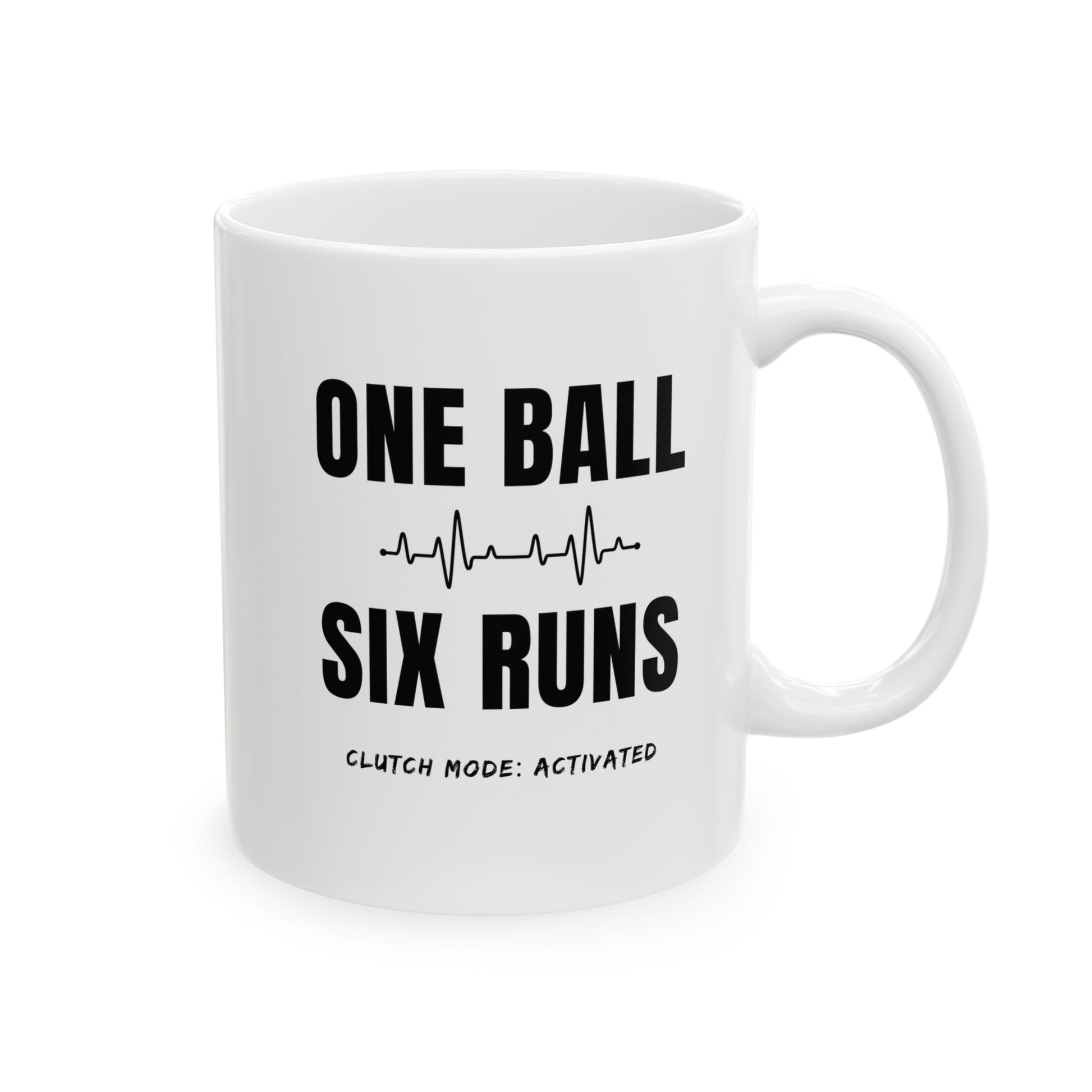 One Ball 6 Runs Ceramic Mug Coffee Cup | Odyssey Camp & Co.