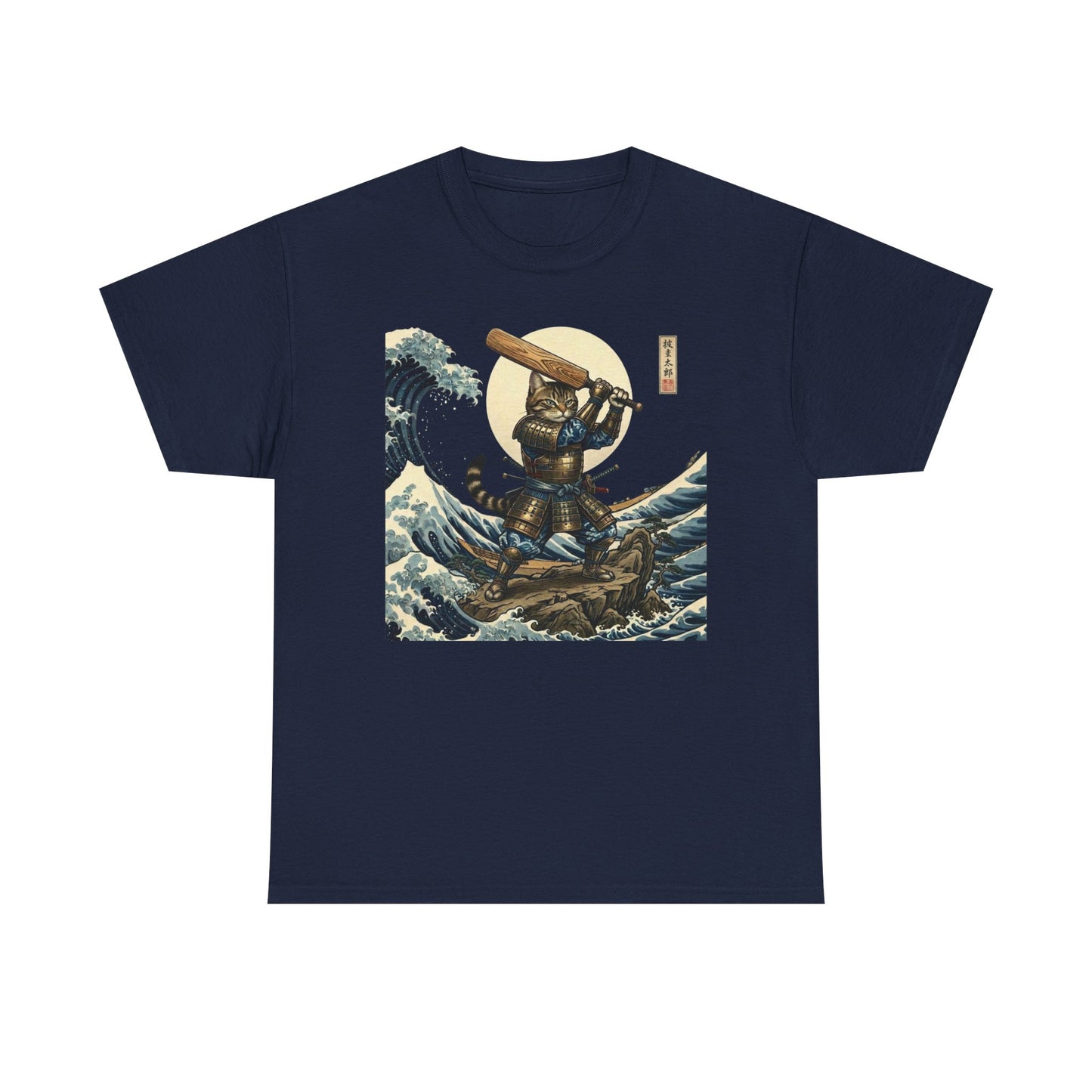 Samurai Cricket Cat Wave T-Shirt