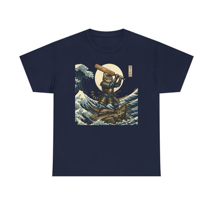 Samurai Cricket Cat Wave T-Shirt