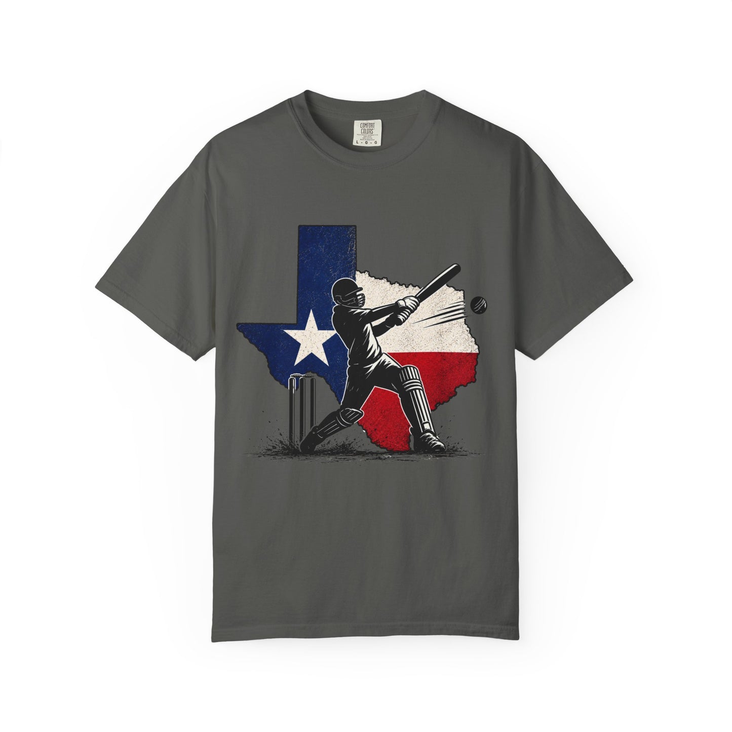 Close-up batter graphic print | Texas Cricket T-Shirt | Odyssey Camp & Co.