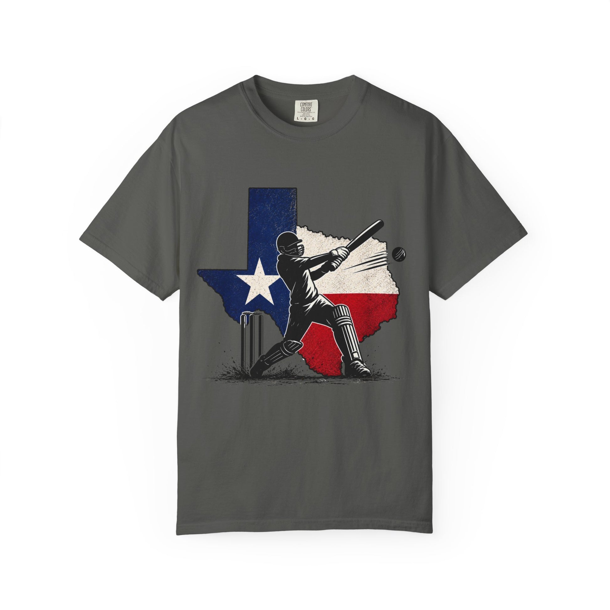 Close-up batter graphic print | Texas Cricket T-Shirt | Odyssey Camp & Co.