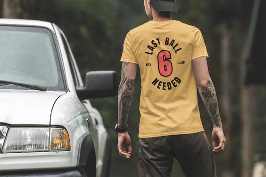Last Ball 6 Needed | Retro Sports Cricket Club Tee