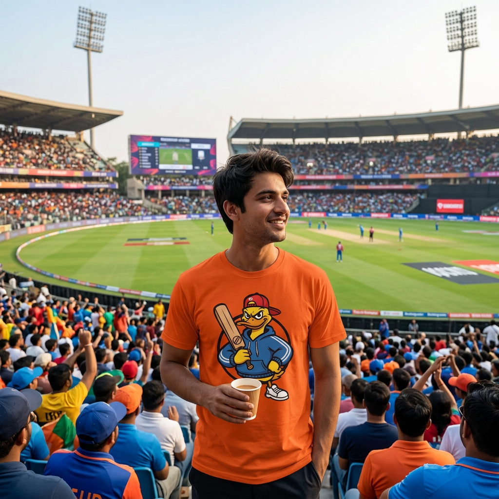 Cool Cricket Duck T-Shirt | garment-dyed cricket t-shirt | cricket fan gift | Odyssey Camp & Co.
