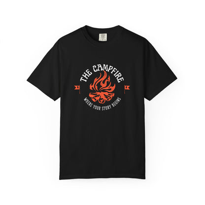 The Campfire T-Shirt | Where Your Story Begins Graphic Tee | Odyssey Camp & Co.