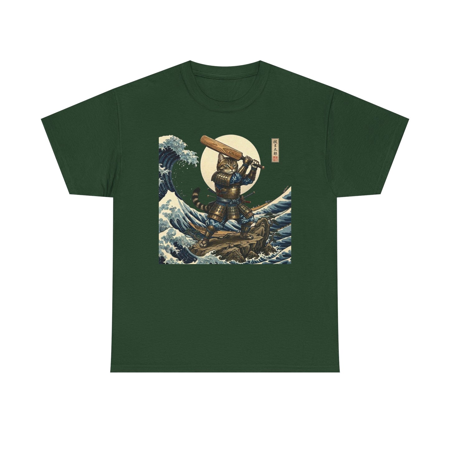 Samurai Cricket Cat Wave T-Shirt