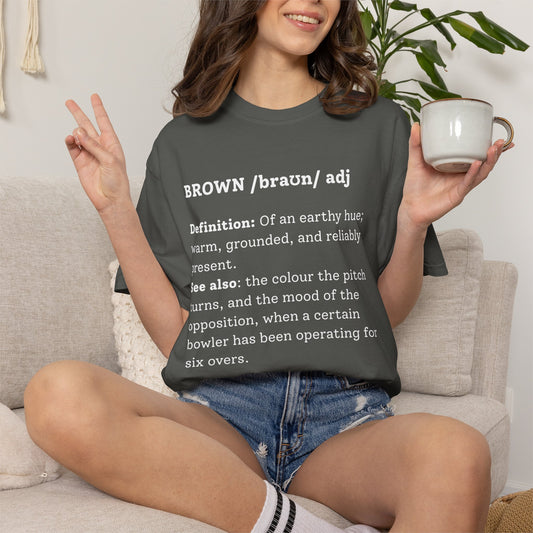 BROWN | Cricket Dictionary T shirt