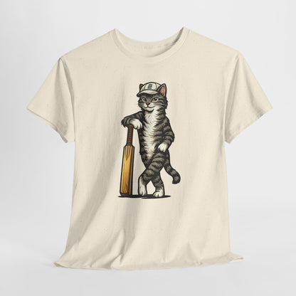 Cat Cricket Tee | Vintage Cricket Cat Shirt