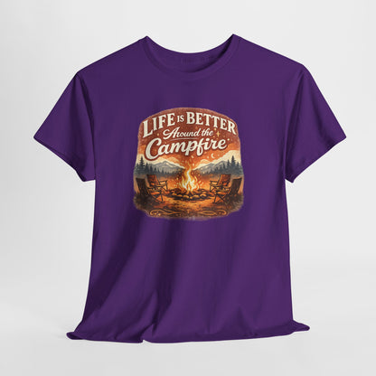 Life Is Better Around the Campfire Vintage Outdoor Tee | Odyssey Camp & Co.
