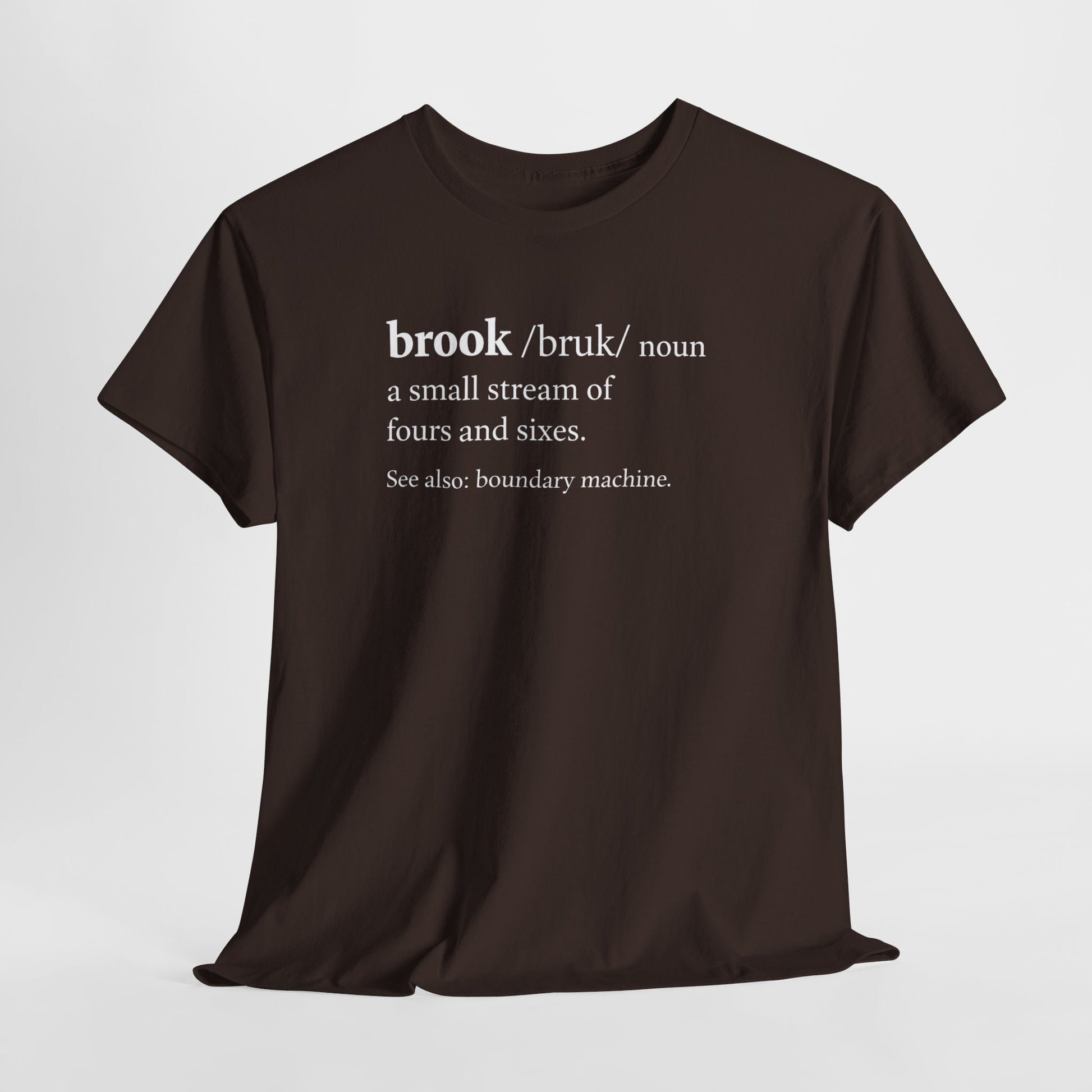 Brook Boundary Machine Dictionary T-Shirt dark chocolate
