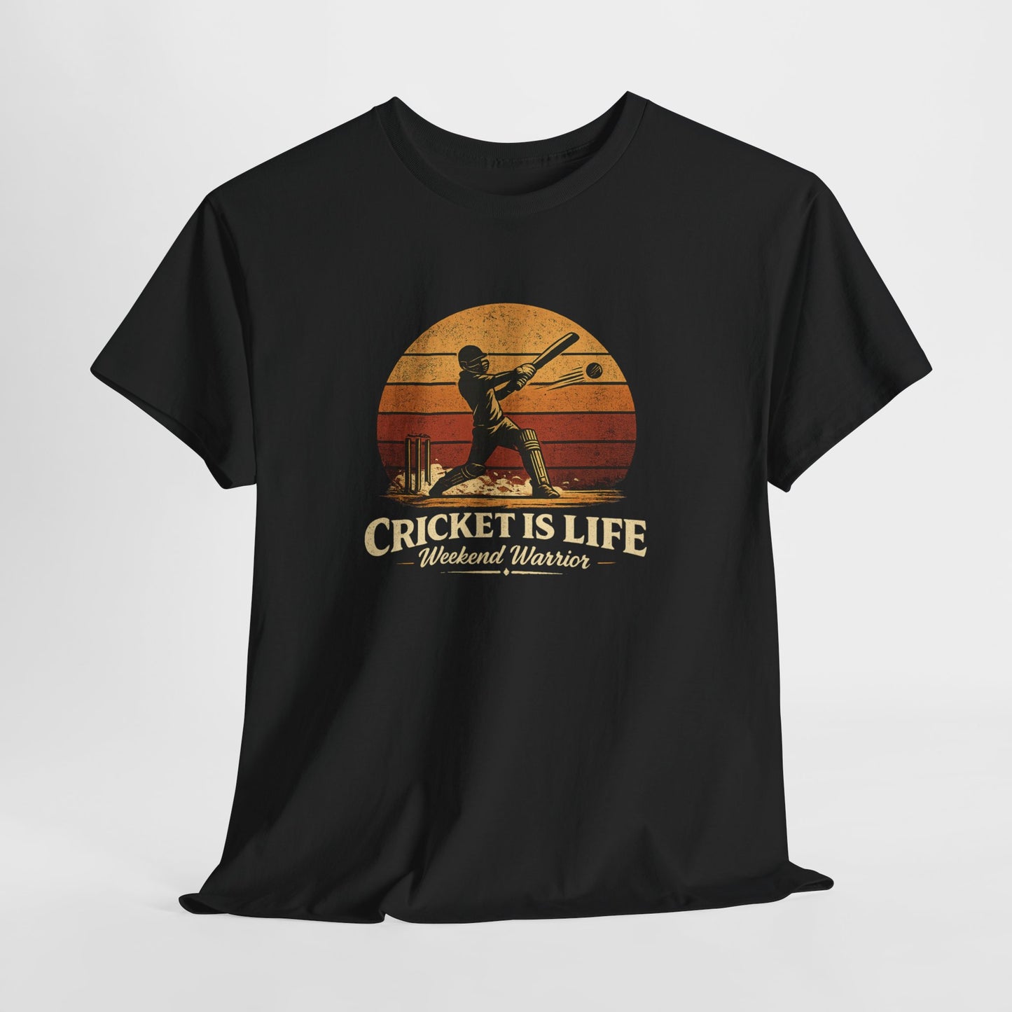 Cricket Is Life – Weekend Warrior | Retro Cricket T-Shirt