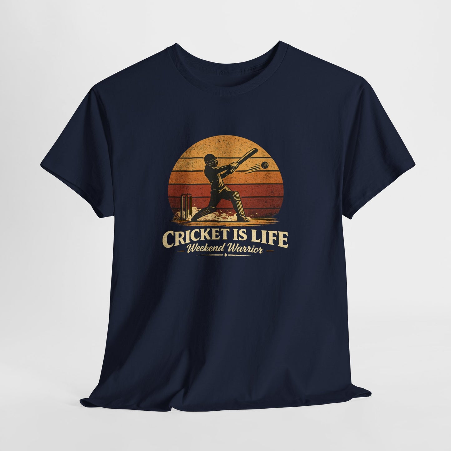 Cricket Is Life – Weekend Warrior | Retro Cricket T-Shirt