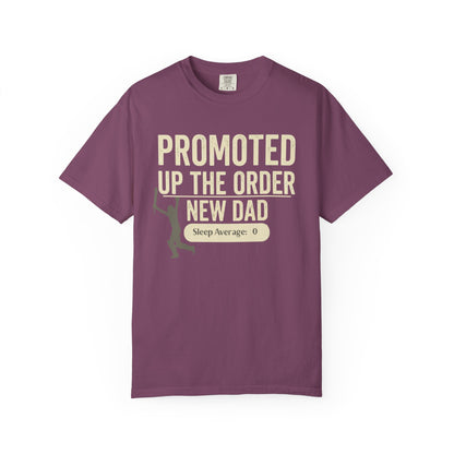 New dad cricket gift t-shirt berry colourway flat lay | New Dad T-Shirt | Odyssey Camp & Co.